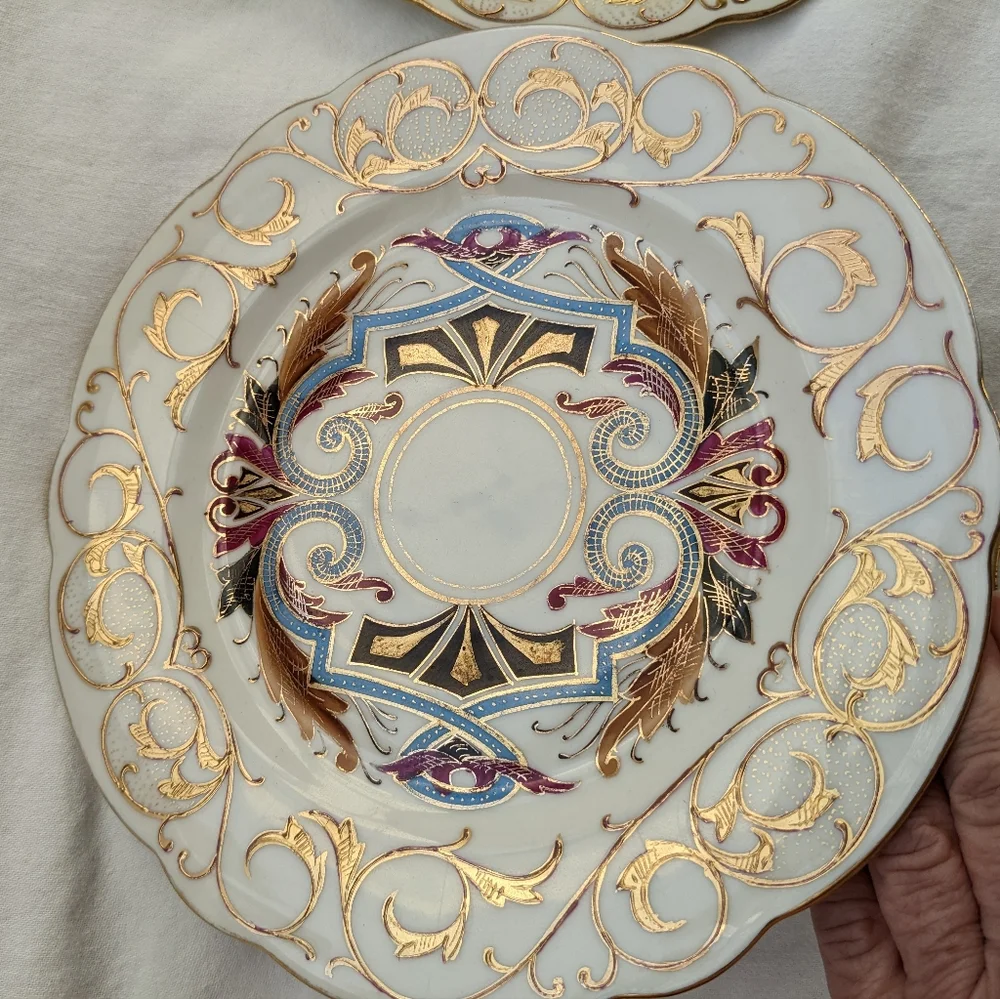Boseck & Co Imperial Vienna Austria Art Nouveau Handpainted Porcelain Plates - 4 - Picture 5 of 16
